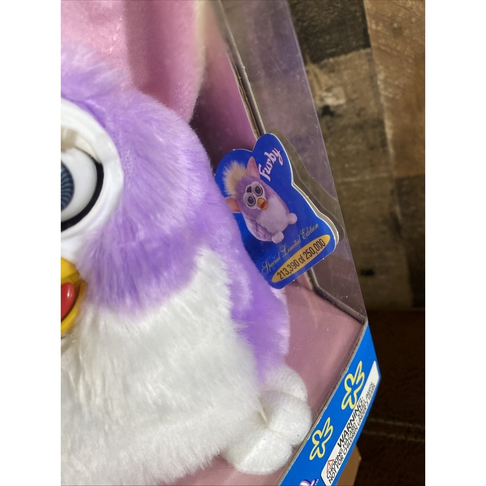 Furby Tiger Electric Special Limited Edition Pastel Purple Yellow Blue Eyes Vtg - Picture 4 of 16